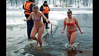 Yummy Chubby Slovenian teens on the ice