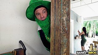 St Patrick's day goes better than planned and hot Latina fucks like mad