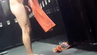 Caught getting hard on in locker room - boner spy, big dick