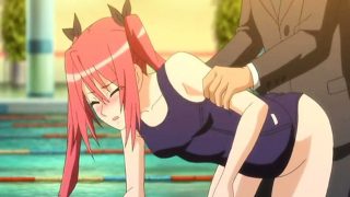 Hentai teen in swimsuit gets fucked and jizzed