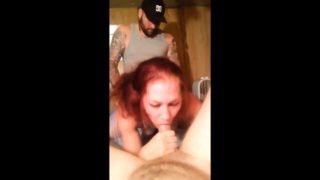 Redhead Fucked By Two Guys