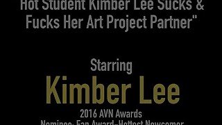 Hot Student Kimber Lee Sucks &amp; Fucks Her Art Project Partner