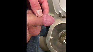 Small dick guy pissing in the train