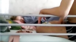 Daredevil rubs his dick on this cutie's lips and lets 2 friends watch !!!