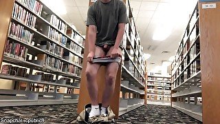 JERKING OFF IN PUBLIC LIBRARY AND CUMMING IN A BOOK PREVIEW