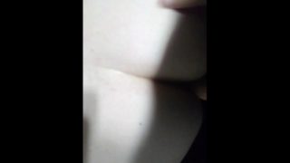 Lingerie sub takes it from behind from transmale dom loud moaning orgasm