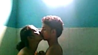 Sexy girl in bathroom bj with bf