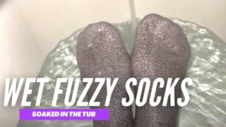 Wet Socks Fetish in Fuzzy Socks *Soaked*