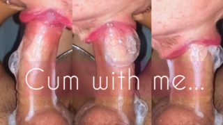 NO HANDS BLOWJOB & SELF SUCK CREAMPIE