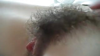 Revealing my hairy twat