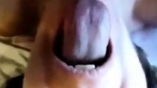 Cumming in mouth of my horny mature slut. Amateur