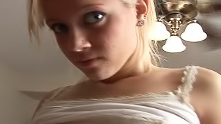 Amateur Blonde Performs Erotic Solo In POV Porn