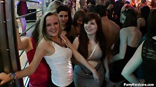 Big dick stripper plunges a couple of horny cougars during party