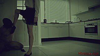 When your Mistress locks you in while she goes out (cuckold)