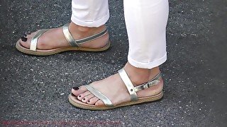 Sexy candid feet and shoes