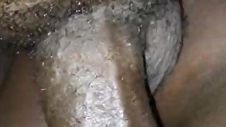 Big black dick pounding her asshole wide open for creampie cumshot