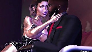 SECOND LIFE - Slut Secretary fucks her boss at the club!