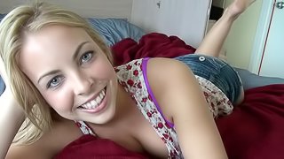 He drills Krystal Banks' pussy then shoots his load all over her ass