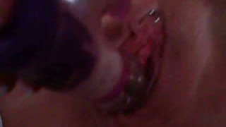 Close up video of my mature wife fucking herself with vibrator