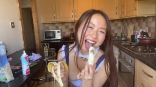 Good morning have your cute asian girlfriend for breakfast in kitchen POV