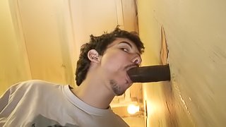 Kinky guy likes to suck a delicious pecker in the glory hole