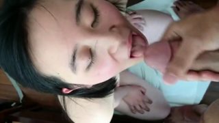 Cute Asian Blowjob and Facial