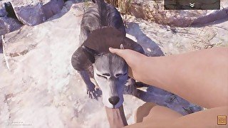 Rasha Furry Wolf Girl Fucks Big Guy