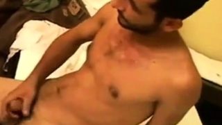 Hot Turkish straight guy wanks his big cock