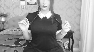 Halloween - WEDNESDAY ADDAMS DRIVING YOU CRAZY TEASING - SEX MACHINE