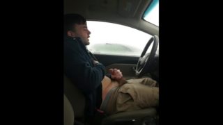 Spontaneous jerk off in car