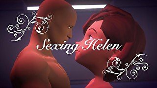 Sexy Helen gets her asshole stretched out. Incredible anal sex cartoon parody