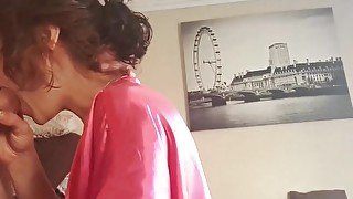 Girl getting deep throat facefucked and gags on the cock