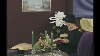 Stocking-clad granny with a pierced pussy enjoying an awesome missionary style fuck