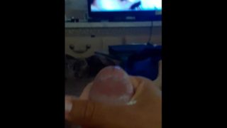 Masturbating with lotion to tranny porn