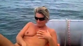 amateur masturbate on the boat