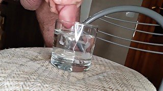 10inch TexasMeat cumming in Glass