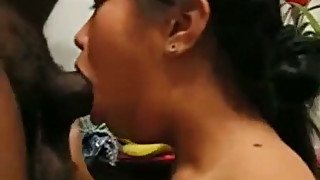 Latina nympho gets her filthy mouth fucked by her BF