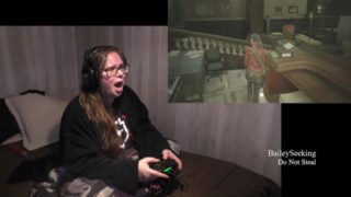 BBW Gamer Girl Drinks and Eats While Playing Resident Evil 2 Part 3