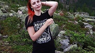 Sex And Blowjob In The Mountains With Beautiful Teen Girl - Stacy Starando