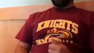 Bearded Bro Public Jerk Off in A Coffee Shop