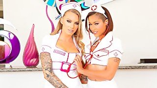 Naughty Nurses Skin Diamond & Juelz Vetura Suck The Life Out Of Jules Jordan