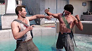 Rambo & John McClane in an Intense Hot Tub Fight