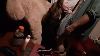 Part 1......step daughter sucking step dads cock for not telling on her.