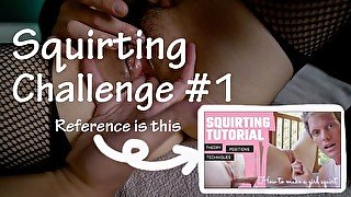 We begin the Japanese Wife Squirting Challenge  referred to the video of "Mr Pussy Licking"