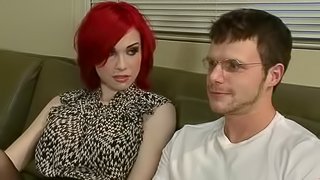 Redhead Shemale Sarina Valentina Rides Dick and Fucks Ass