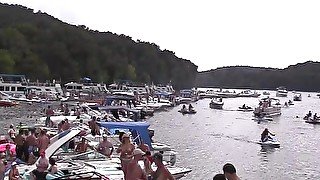 party cove kind of like mardi gras and spring break but on the lake