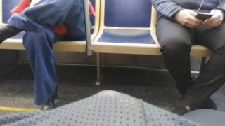 Big dick bulge on train 3