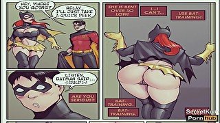 Batgirl Loves Robin - she wants it in her Ass  Big dick Anal cartoon comic