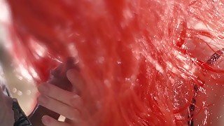 Incredible sensual blowjob from amazing redhead Dolly, quickie doggy style