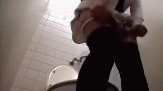 Japanese hottie got fucked from behind in a toilet